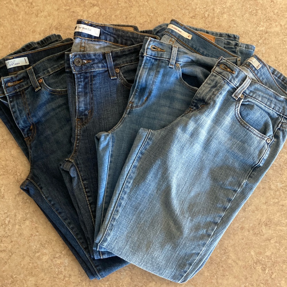 4 pairs of Levi’s 515 Jeans